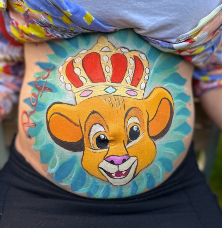 Belly Paint Rey León